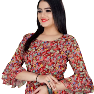 Women Georgette Printed Kurti Gown
