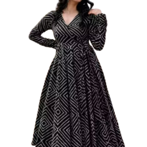 Women Rayon Printed Anarkali Kurti Gown