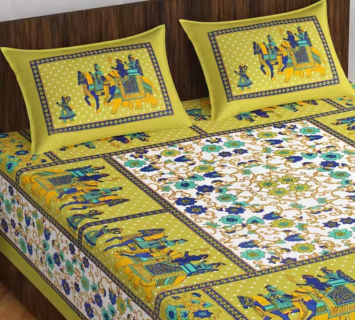 Double Bedsheet with 2 Pillow Covers