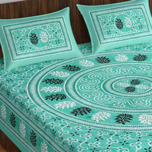 Cotton Double Bedsheet with 2 Pillow Covers