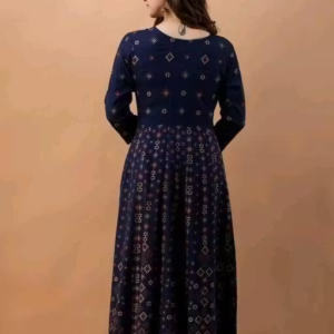 Stylish Printed Rayon Gown for Women