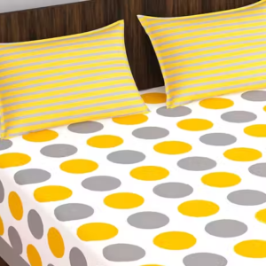 Cotton Double Bedsheet with 2 Pillow Covers