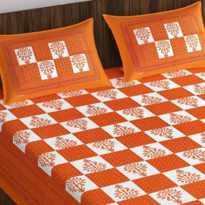 Cotton Double Bedsheet with 2 Pillow Covers