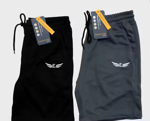 Chrome & Coral Men's Solid Boxers & Lounge Shorts Pack of 2