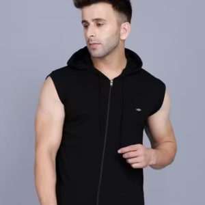 Menkovy Stylish Sleeveless Hooded Men's T-Shirt