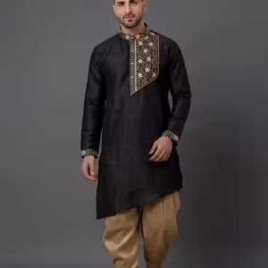 Men Silk Dhoti & Kurta Set