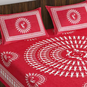 Cotton Double Bedsheet with 2 Pillow Covers