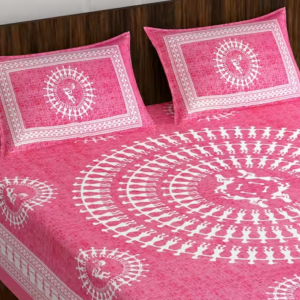 Cotton Double Bedsheet with 2 Pillow Covers