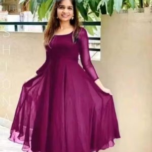 Fancy Long Flared Anarkali Kurti for Women