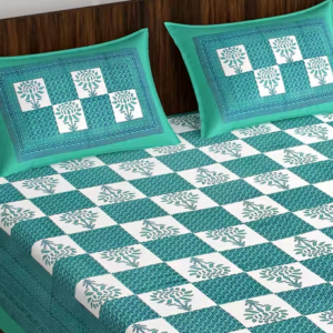 Cotton Double Bedsheet with 2 Pillow Covers