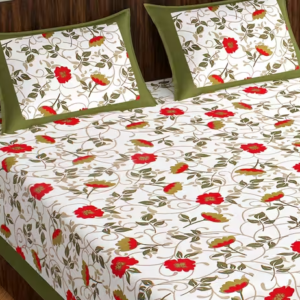 Cotton Double Bedsheet with 2 Pillow Covers