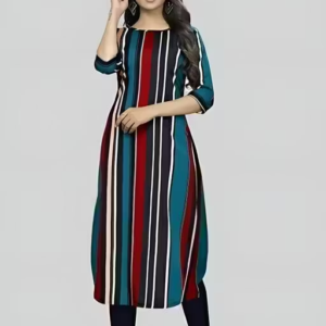 Heavy Digital Print Crepe Kurti for Women
