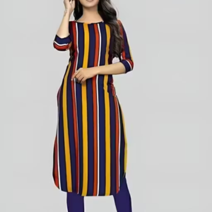 Heavy Digital Print Crepe Kurti for Women