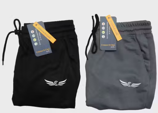 Chrome & Coral Men's Solid Boxers & Lounge Shorts Pack of 2 - Image 2