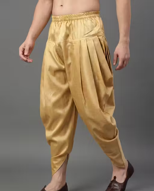 Men Silk Dhoti & Kurta Set - Image 4