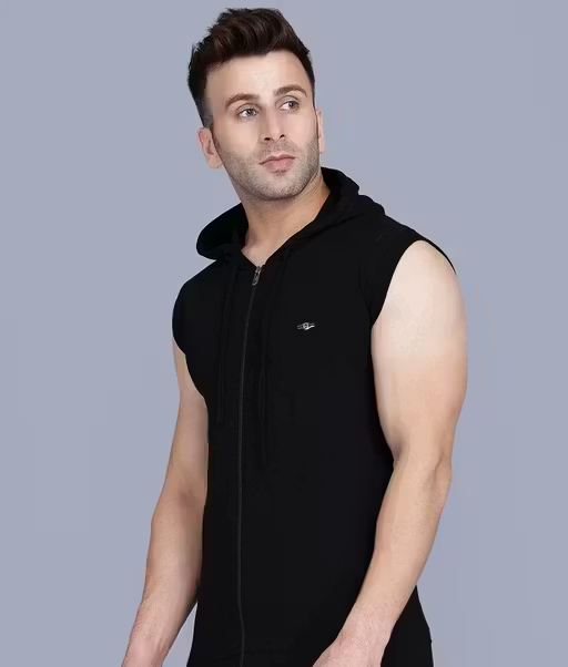 Menkovy Stylish Sleeveless Hooded Men's T-Shirt - Image 4