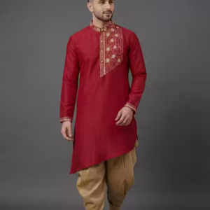 Men Silk Dhoti & Kurta Set