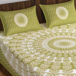 Pure Cotton Double Bedsheet with 2 Pillow Covers