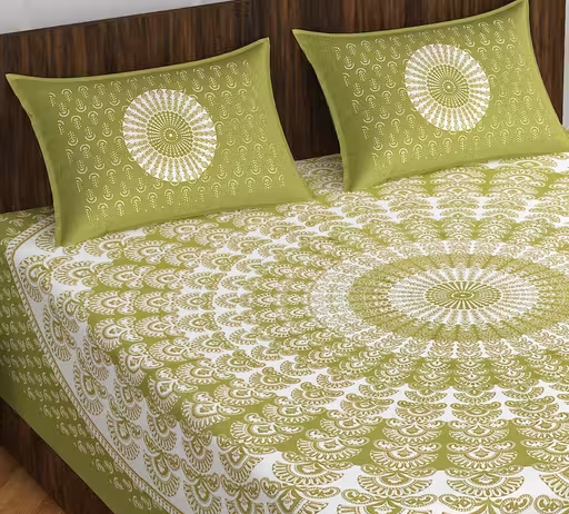 Pure Cotton Double Bedsheet with 2 Pillow Covers