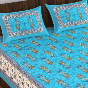 Pure Cotton Double Bedsheet with 2 Pillow Covers