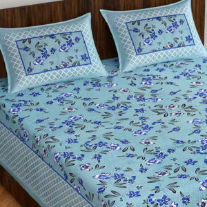 Pure Cotton Double Bedsheet with 2 Pillow Covers