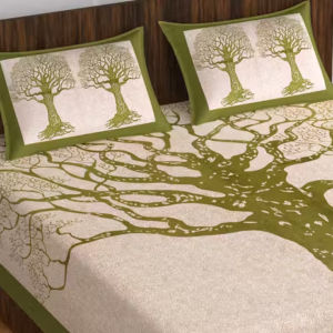 Cotton Double Bedsheet with 2 Pillow Covers