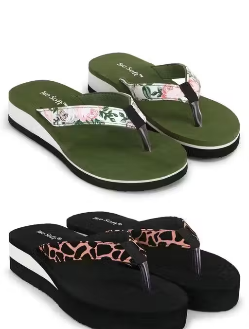 Soft & Stylish Women's Daily Use Slippers / Flip Flops Combo (Pack of 2)