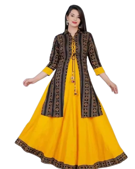 Women Rayon Solid Designer Kurti
