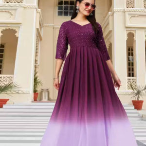 Classy Colorblocked Georgette Dress for Women