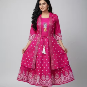 Stylish Printed Cotton Blend Dress for Women