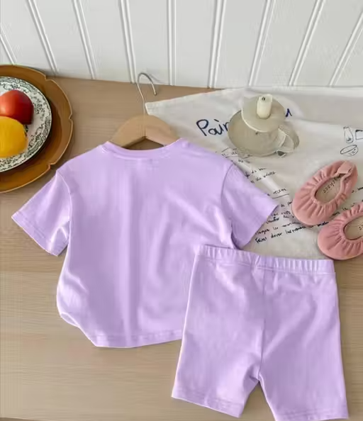 Kids Girls Cotton Clothing Set for Summer - Image 2