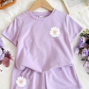 Kids Girls Cotton Clothing Set for Summer