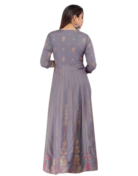 Women Rayon Printed Anarkali Kurta - Image 2