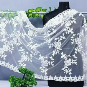 Embroidered Net Dupatta for Women