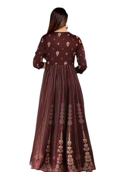 Women Rayon Embroidered Anarkali Kurta - Image 2
