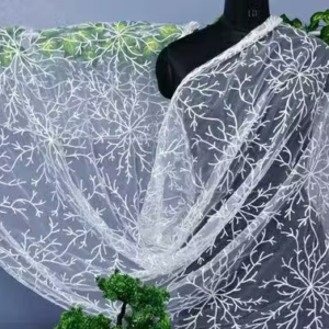 Attractive Embroidered Net Dupatta for Women