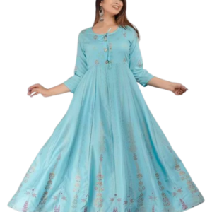 Women Rayon Embroidered Anarkali Kurta