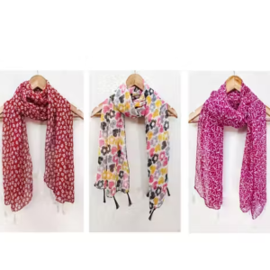 Classy Printed Georgette Dupatta Set for Women (Pack of 3)