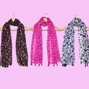 Printed Georgette Dupatta Set for Women (Pack of 3)