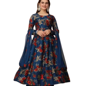 Women Georgette Floral Printed Designer Gown