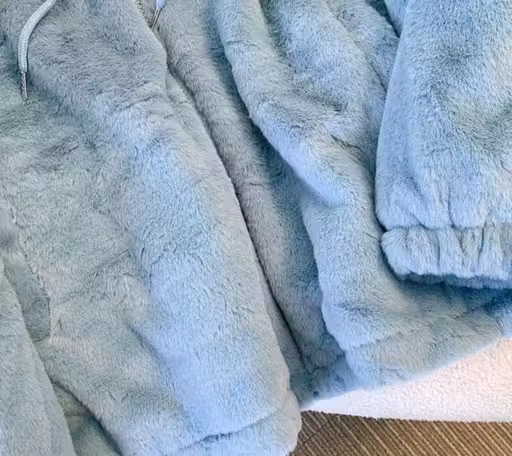 Little Heart Wool Fur Jacket - Image 4