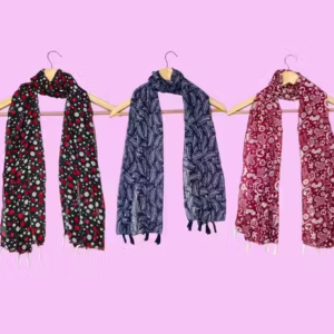 Classy Printed Georgette Dupatta Set for Women (Pack of 3)