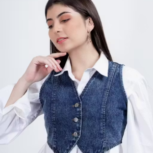Stylish Denim Crop Jacket for Women