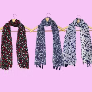 Classy Printed Georgette Dupatta Set for Women (Pack of 3)