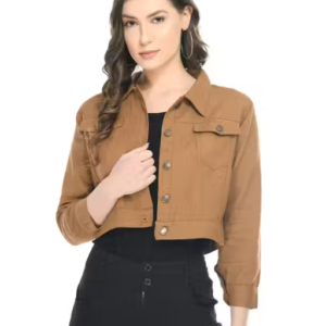 Trendy Twill Fabric Jacket for Girls