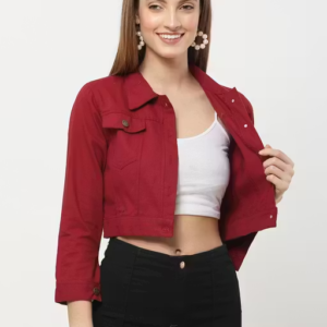 Trendy Twill Fabric Jacket for Girls