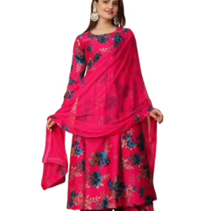 Women Printed Kurta Pant Set with Dupatta