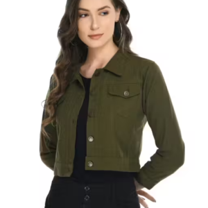 Trendy Twill Fabric Jacket for Girls