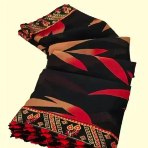 Bandhani Printed Georgette Saree with Blouse Piece