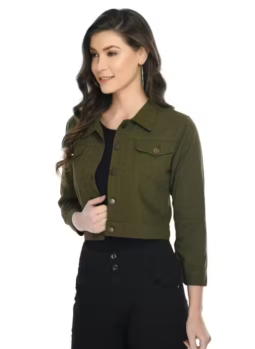 Trendy Twill Fabric Jacket for Girls - Image 2